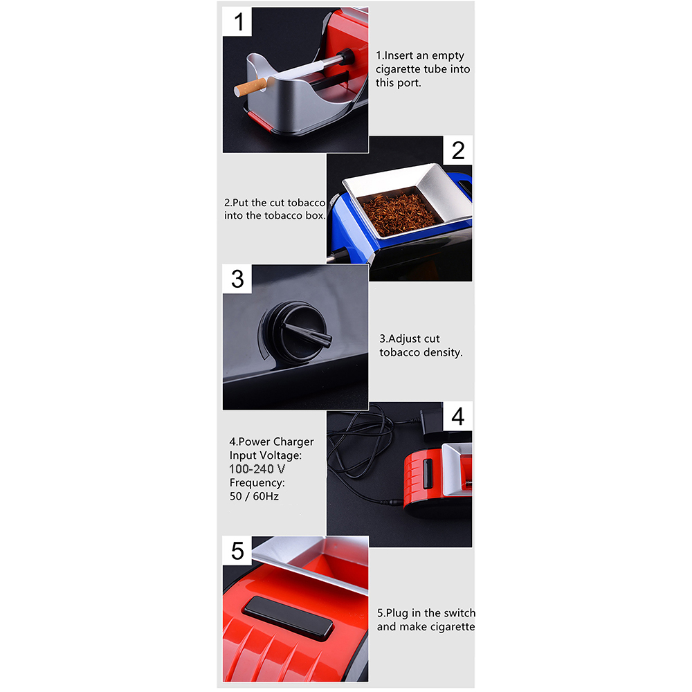 Ant Alat Linting Rokok Otomatis Electric Roller 8mm - GR-12-002 Gambar produk Ant Alat Linting Rokok Otomatis Electric Roller 8mm - GR-12-002