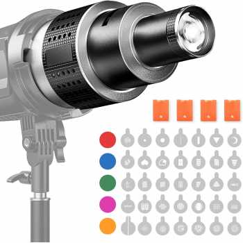 Gambar produk LUYP Optical Snoot Bowens Mount Projector Cahaya Fotografi 35 Set - MM-06 PRO