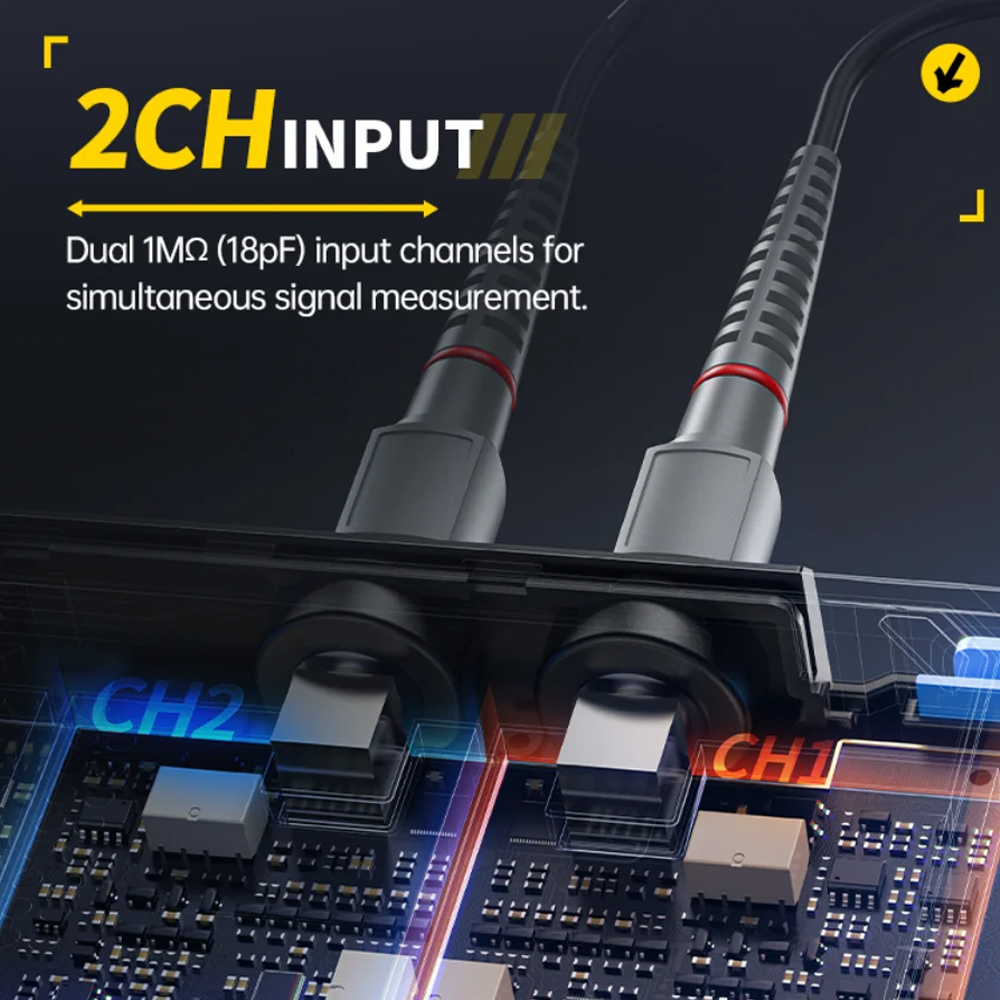 FNIRSI Digital Oscilloscope 4in1 Spectrum Frequency Signal Generator - DPOS350P Gambar produk FNIRSI Digital Oscilloscope 4in1 Spectrum Frequency Signal Generator - DPOS350P