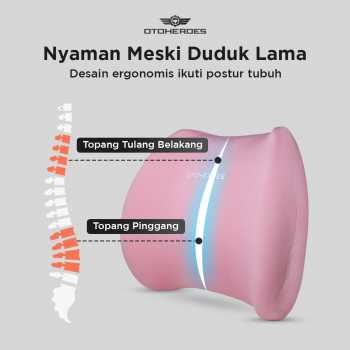Gambar produk OTOHEROES Bantal Punggung Jok Mobil Memory Foam Lumbar Support - AW-40