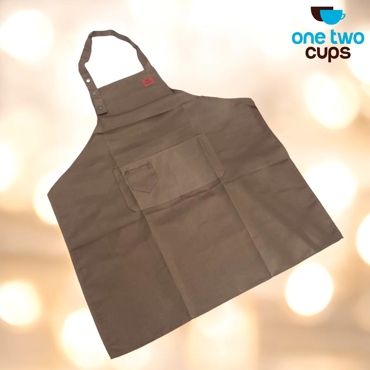 One Two Cups Celemek Masak Apron Dapur Canvas Strap Kancing - AGD01 Gambar produk One Two Cups Celemek Masak Apron Dapur Canvas Strap Kancing - AGD01