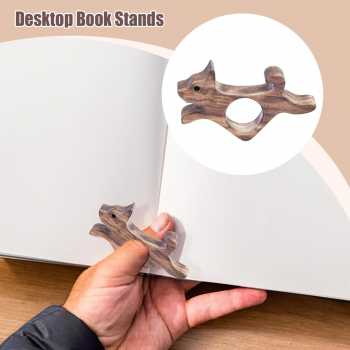SHINKY Pembatas Halaman Buku Book Page Holder Aesthetic Walnut Wood - SH-74