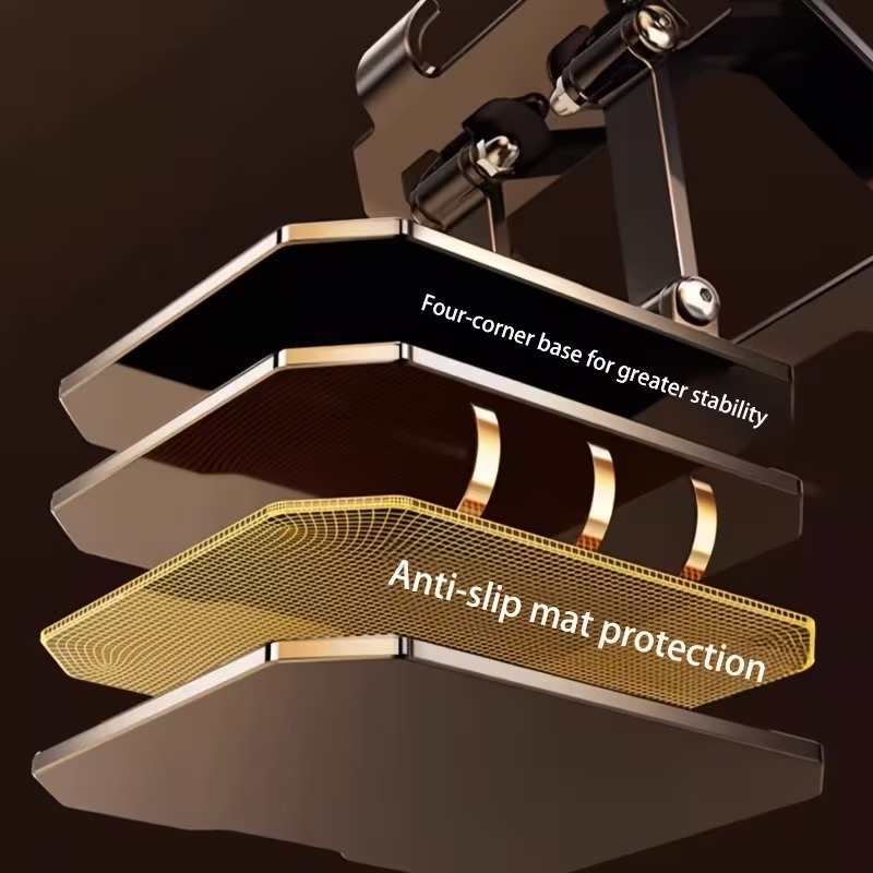 Keja Tablet Stand Holder 360 Degree Rotatable Foldable Anti Slip Metal - P3 Gambar produk Keja Tablet Stand Holder 360 Degree Rotatable Foldable Anti Slip Metal - P3