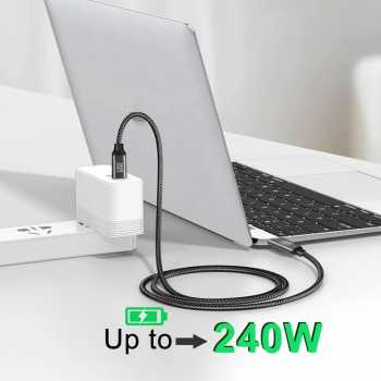 Gambar produk BYTE Kabel Data Type C to Type C Fast Charging PD 240W 1.5M - BY-24