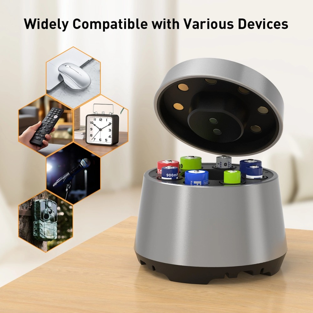 Gambar produk XTAR Charger Baterai 8 Slot AA AAA 1.5V Li-Ion 1.2V Ni-MH LED Type C - L8