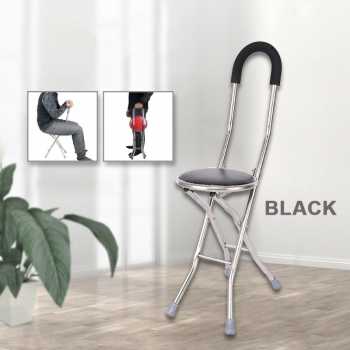 ZAPION Tongkat Jalan Kursi Lipat 2in1 Foldable Cane Chair Portable - ZP-24