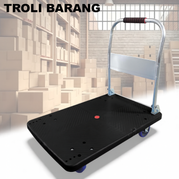 PICKU Troli Barang Lipat Foldable Flatbed Cart Silent Wheel 58x88cm - PC-88