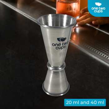 One Two Cups Gelas Ukur Bartender Double Jigger Measuring Cup - KM1