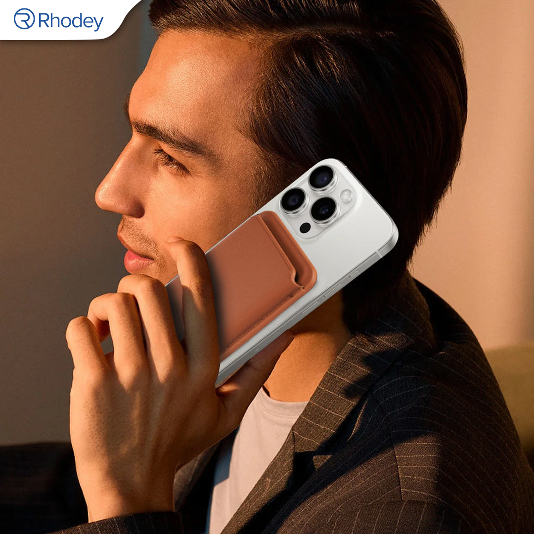 Rhodey Dompet Kartu Magnetic Card Holder MagSafe PU Leather for iPhone - WM-95 Gambar produk Rhodey Dompet Kartu Magnetic Card Holder MagSafe PU Leather for iPhone - WM-95