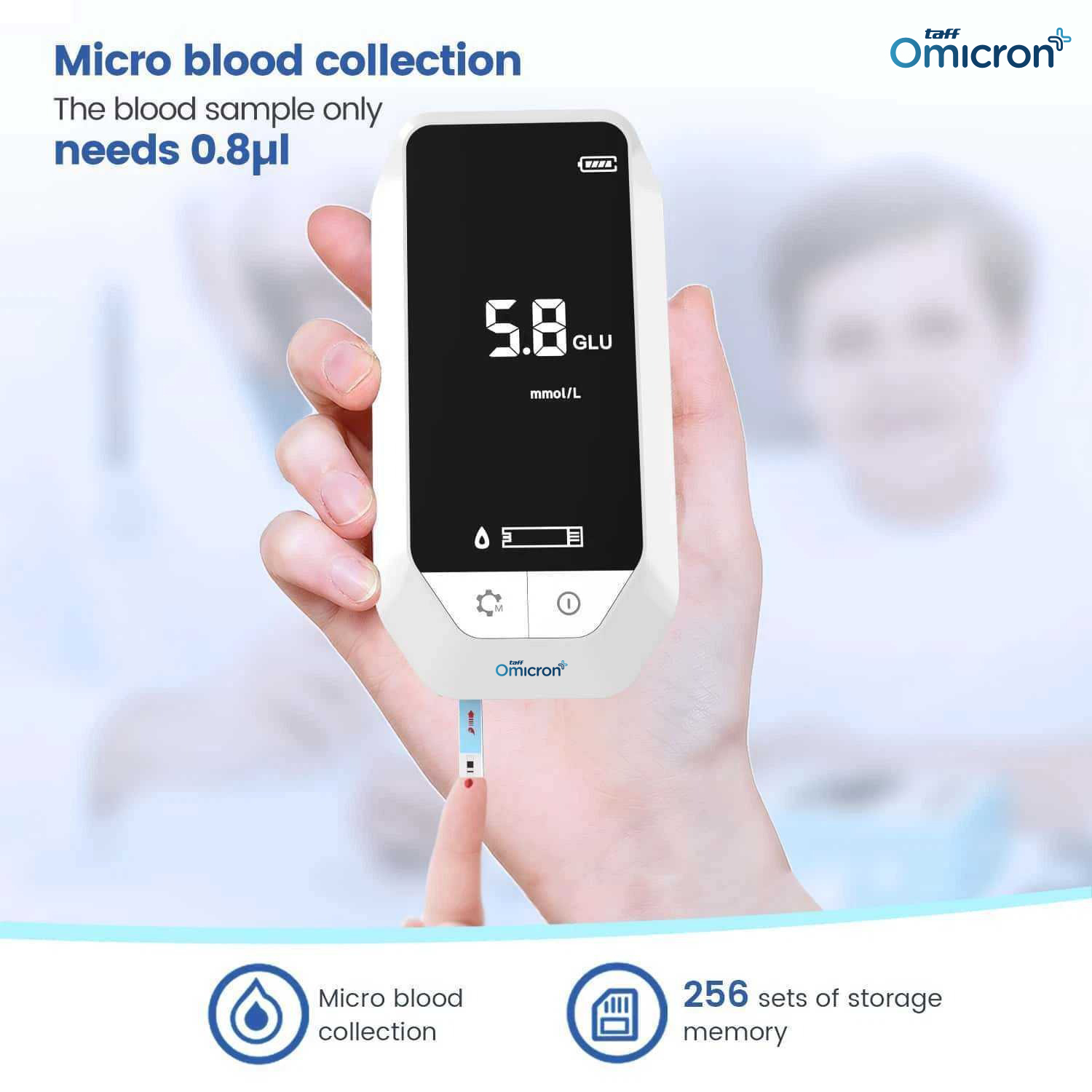 TaffOmicron Alat Cek Gula Darah Asam Urat Tensi 3in1 100 Test Strips - GUP-T6 Gambar produk TaffOmicron Alat Cek Gula Darah Asam Urat Tensi 3in1 100 Test Strips - GUP-T6