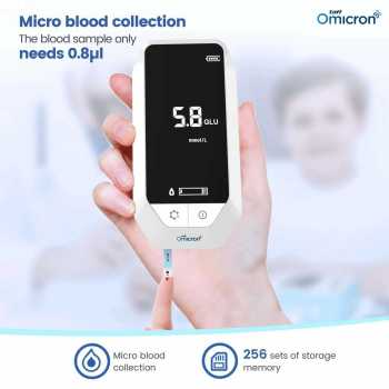 Gambar produk TaffOmicron Alat Cek Gula Darah Asam Urat Tensi 3in1 100 Test Strips - GUP-T6