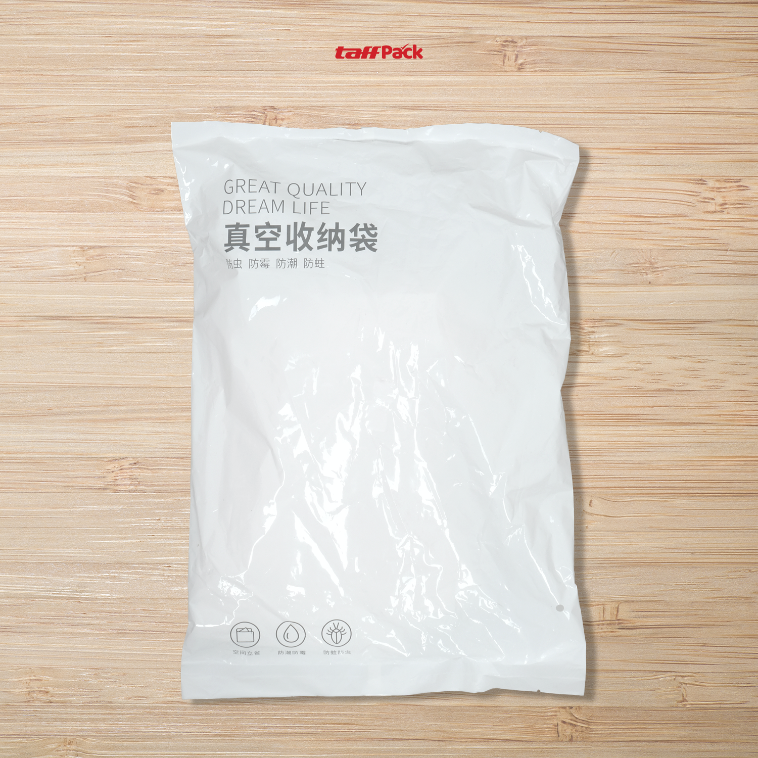 TaffPACK Kantong Plastik Vakum Pakaian Vacuum Bag 5 PCS 50x70cm - WB70 Gambar produk TaffPACK Kantong Plastik Vakum Pakaian Vacuum Bag 5 PCS 50x70cm - WB70