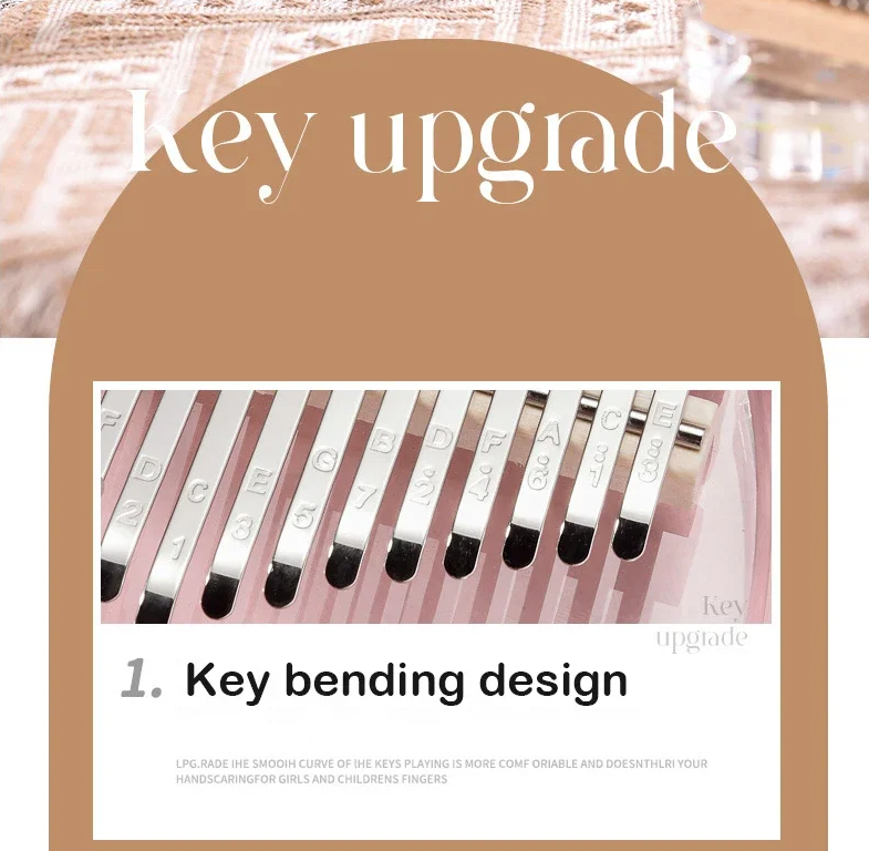 Gambar produk Miwayer Kalimba Thumb Piano Musical Toys 21 Note Sound Acrylic Cherry Blossom - HRU-002