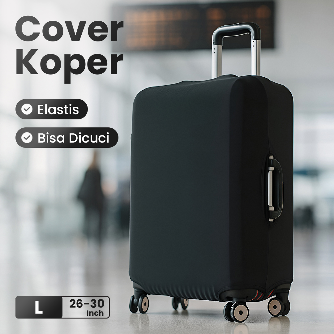 HMUNII Sarung Koper Elastis Poliester Spandeks Luggage Cover Polos L - ZY005 Gambar produk HMUNII Sarung Koper Elastis Poliester Spandeks Luggage Cover Polos L - ZY005