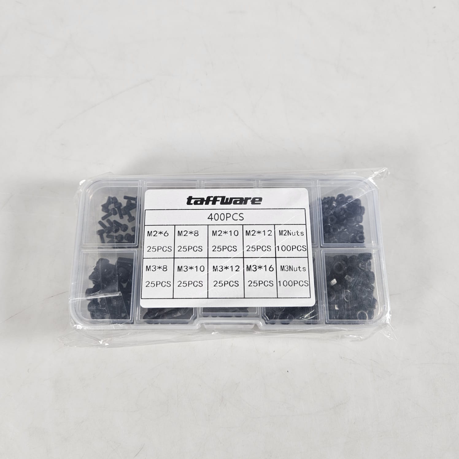 Taffware Baut Set Screw Bolt Nuts Hexagon Hex Socket M2 M3 400PCS - DIN912 Gambar produk Taffware Baut Set Screw Bolt Nuts Hexagon Hex Socket M2 M3 400PCS - DIN912