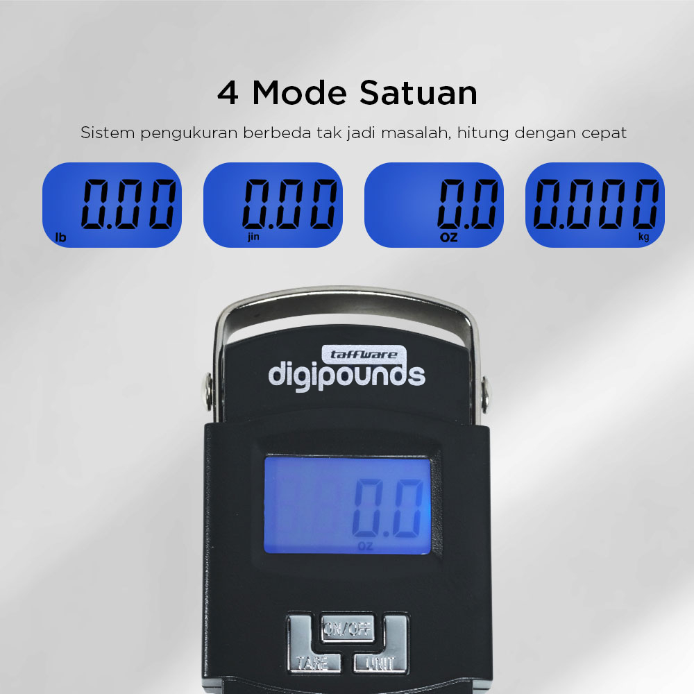 Taffware Digipounds Timbangan Tas Gantung Digital Scale 50kg 0.01kg - WH-A08 Gambar produk Taffware Digipounds Timbangan Tas Gantung Digital Scale 50kg 0.01kg - WH-A08
