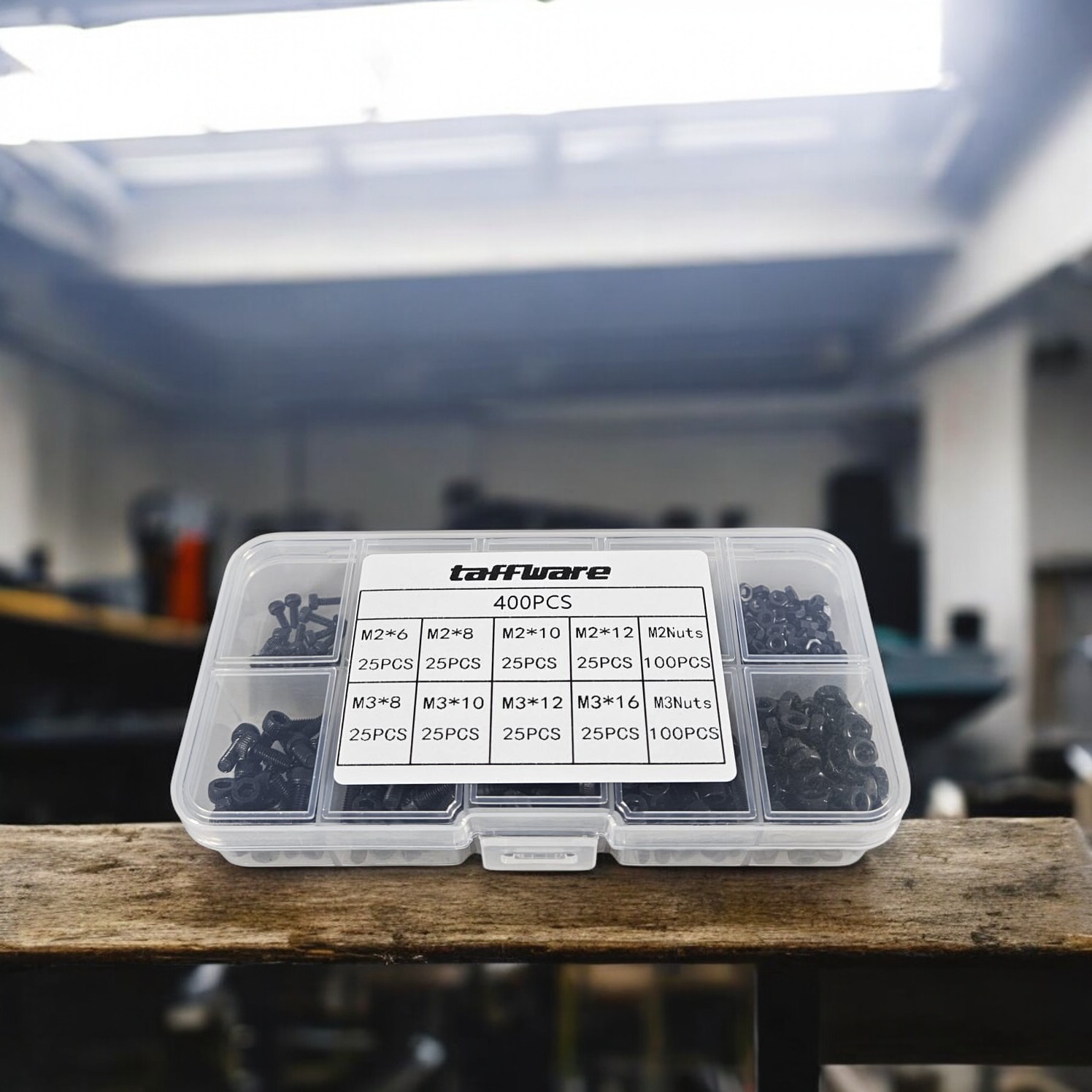 Taffware Baut Set Screw Bolt Nuts Hexagon Hex Socket M2 M3 400PCS - DIN912 Gambar produk Taffware Baut Set Screw Bolt Nuts Hexagon Hex Socket M2 M3 400PCS - DIN912