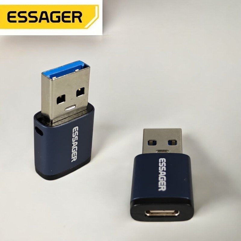 ESSAGER OTG Type C to USB A 3.0 Adapter Converter Fast Charging 3A - ES-OTG11 Gambar produk ESSAGER OTG Type C to USB A 3.0 Adapter Converter Fast Charging 3A - ES-OTG11
