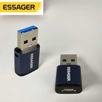 ESSAGER OTG Type C to USB A 3.0 Adapter Converter Fast Charging 3A - ES-OTG11