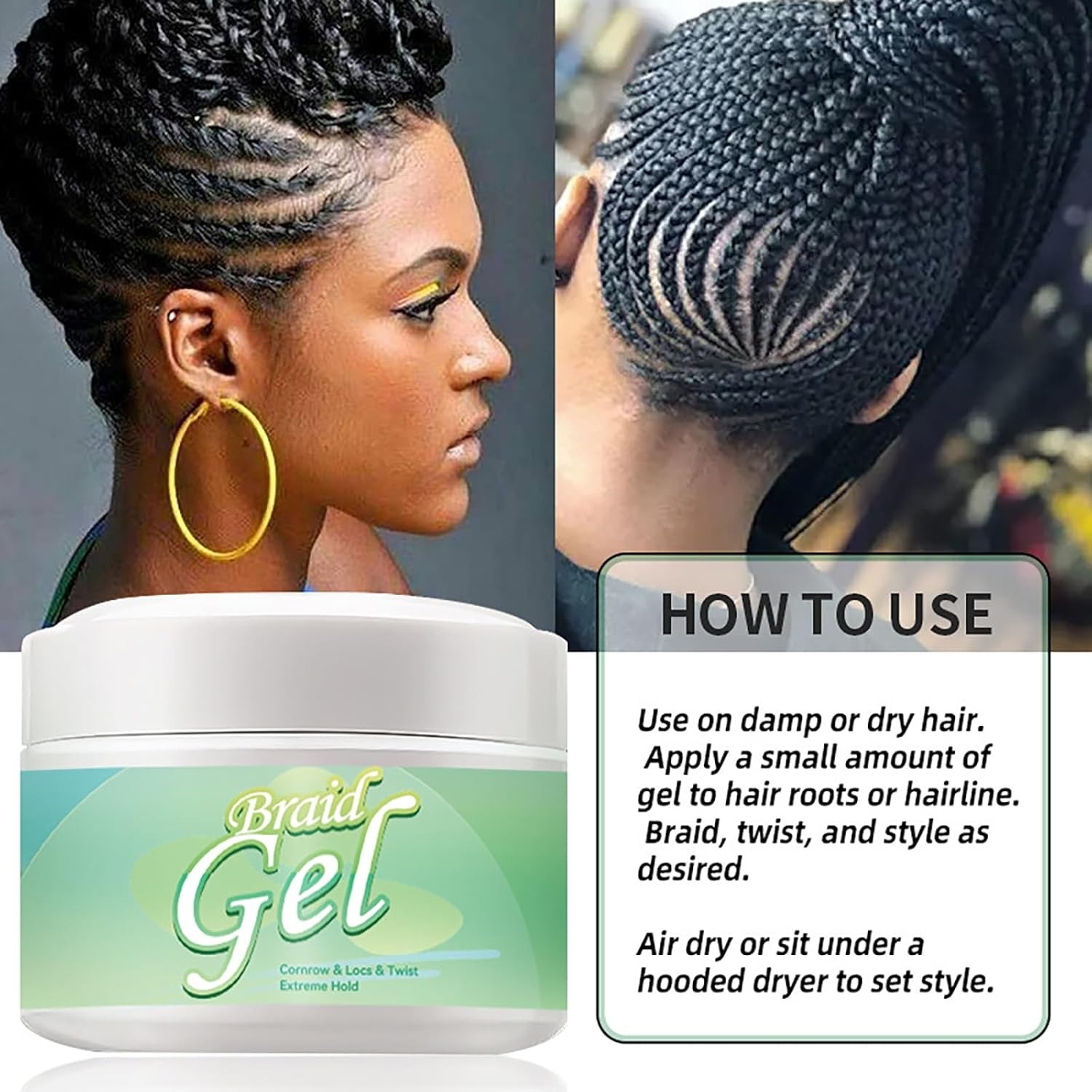 EUNOMIA Gel Rambut Braided Styling Moisturizing Cream 250ml - EN-25 Gambar produk EUNOMIA Gel Rambut Braided Styling Moisturizing Cream 250ml - EN-25