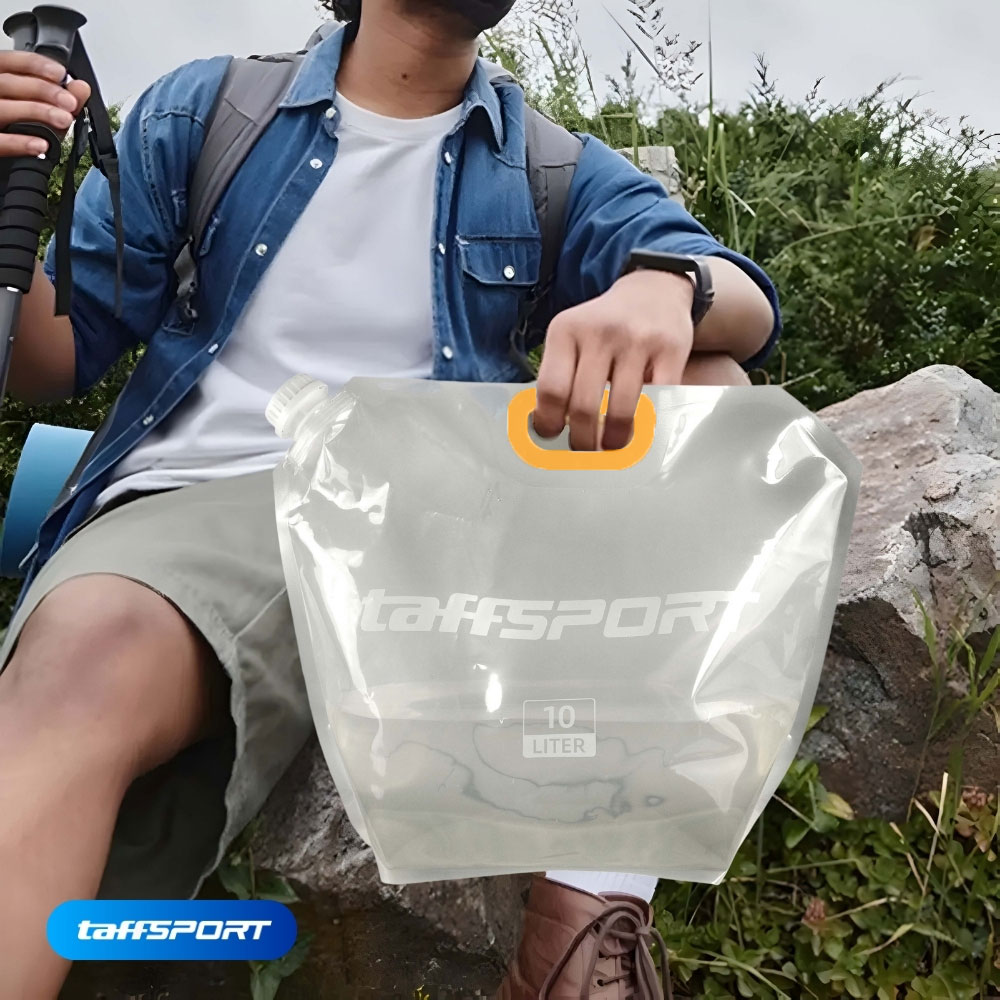 TaffSPORT Kantong Air Minum Lipat Multifungsi Portable Water Bag 10L - OT009 Gambar produk TaffSPORT Kantong Air Minum Lipat Multifungsi Portable Water Bag 10L - OT009