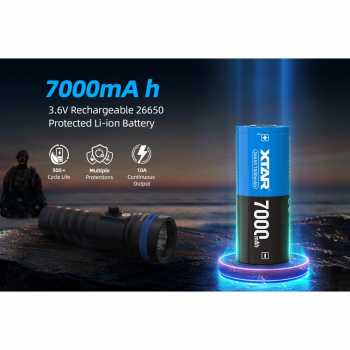 XTAR Baterai Rechargeable 26650 7000mAh 3.6V 10A 1 PCS - XT70