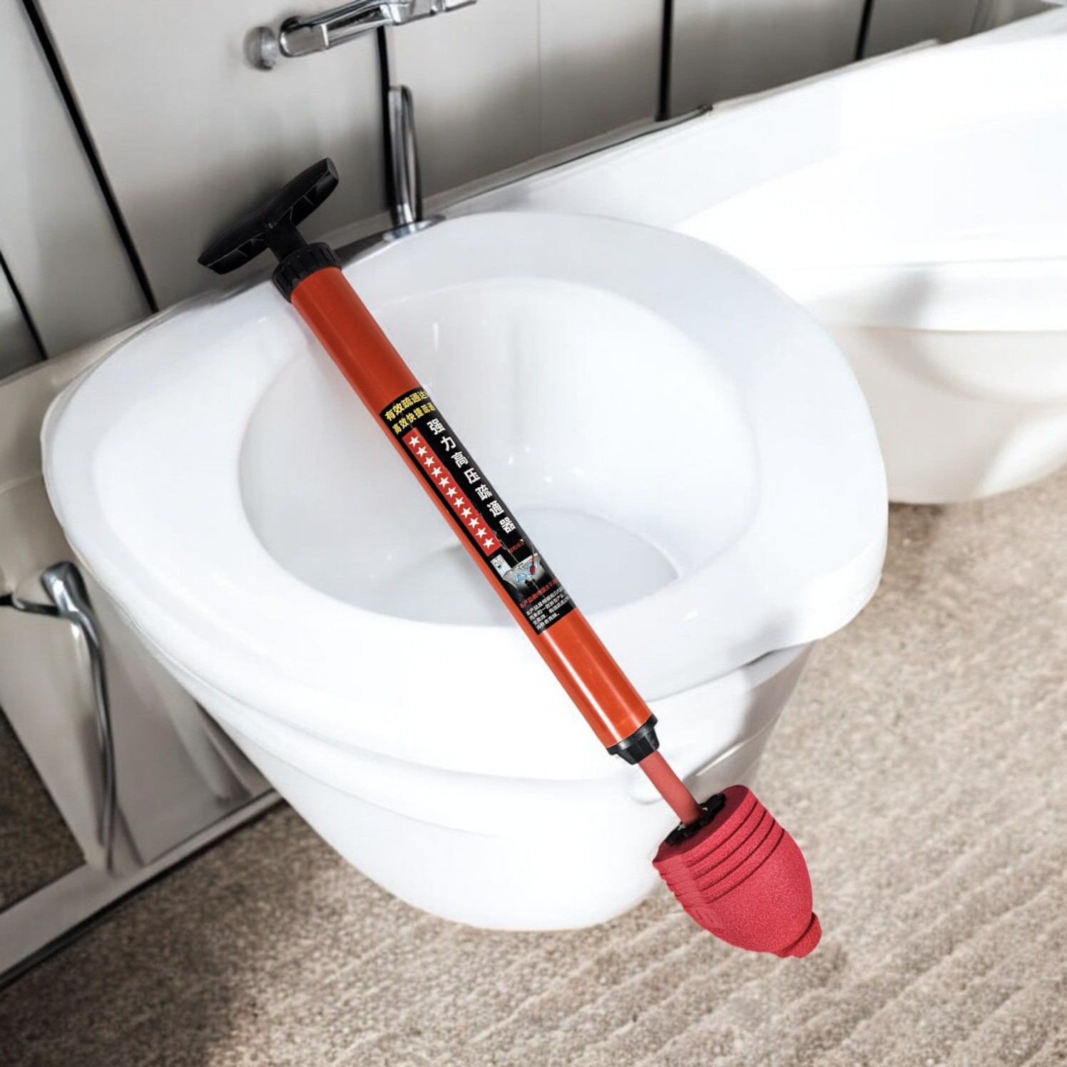 NUSIMBA Alat Pompa Sedot WC Toilet Unblock Plunger High Pressure - NU23 Gambar produk NUSIMBA Alat Pompa Sedot WC Toilet Unblock Plunger High Pressure - NU23