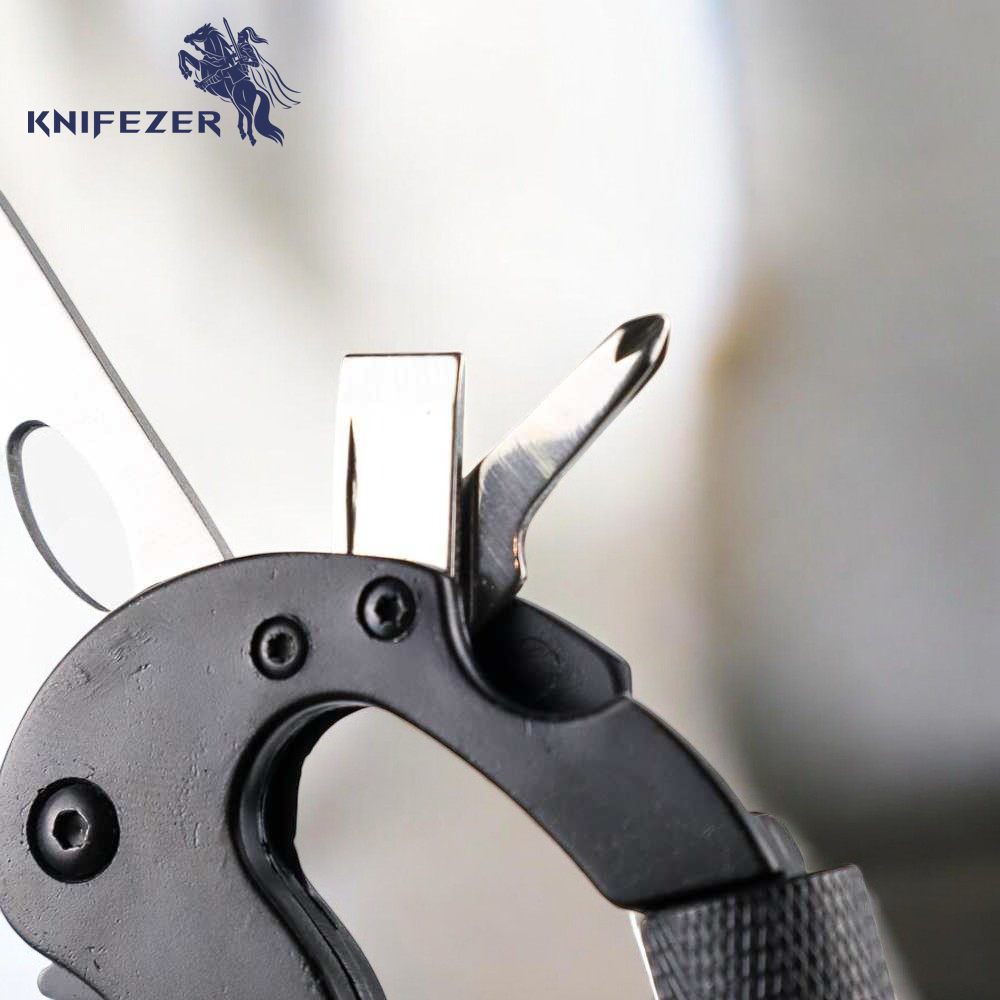 Gambar produk KNIFEZER Carabiner Pisau Lipat 5in1 Portable Knife Survival Tool EDC - RB-999B