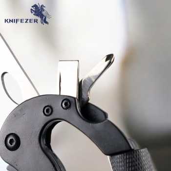 Gambar produk KNIFEZER Carabiner Pisau Lipat 5in1 Portable Knife Survival Tool EDC - RB-999B