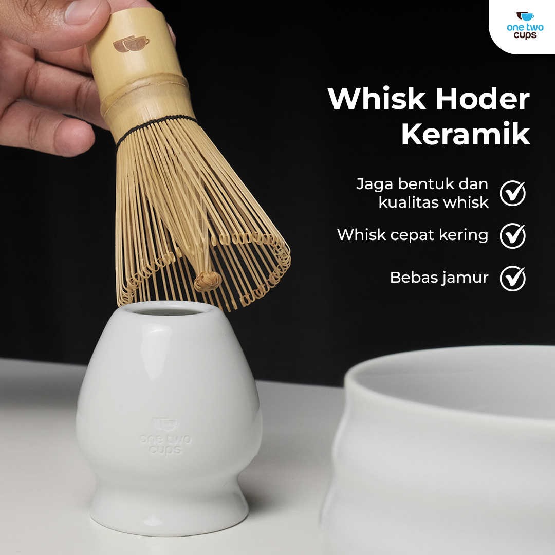 One Two Cups Matcha Set Kit Chasen Stand Chashaku Bamboo 3 PCS - D-31 Gambar produk One Two Cups Matcha Set Kit Chasen Stand Chashaku Bamboo 3 PCS - D-31