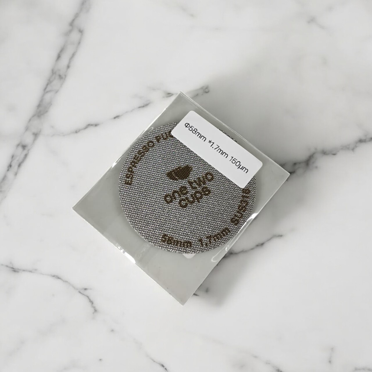One Two Cups Puck Screen Portafilter Espresso Machine 150 Micron 58mm 1.7mm - SUS3 Gambar produk One Two Cups Puck Screen Portafilter Espresso Machine 150 Micron 58mm 1.7mm - SUS3
