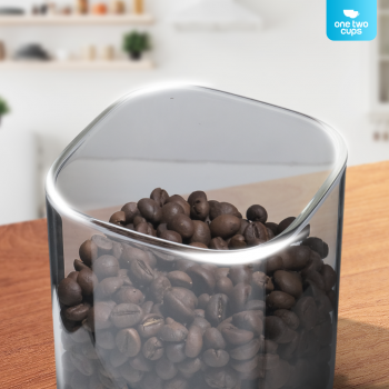 Gambar produk One Two Cups Toples Kaca Penyimpanan Makanan Kedap Udara Storage Jar 450ml - HC1019