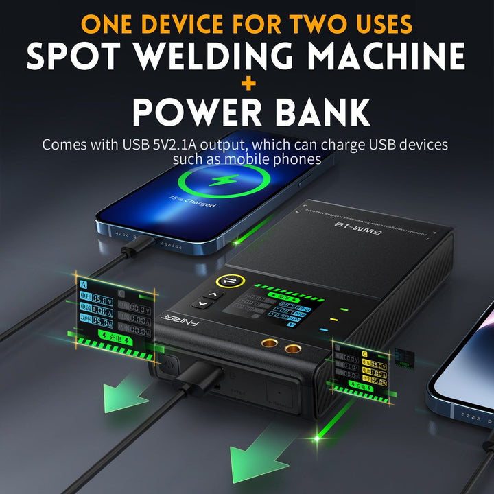 FNIRSI Mesin Las Mini Portable Spot Welding Machine Power Bank 5000mAh - SWM-10 Gambar produk FNIRSI Mesin Las Mini Portable Spot Welding Machine Power Bank 5000mAh - SWM-10