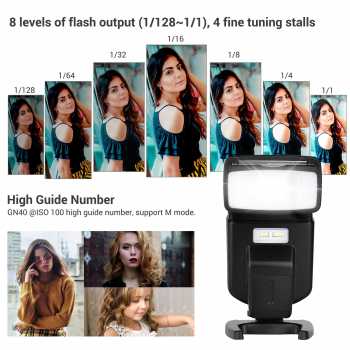 Gambar produk Andoer Flash Camera Speedlite LED Light GN40 5600K DSLR Canon Nikon - L201