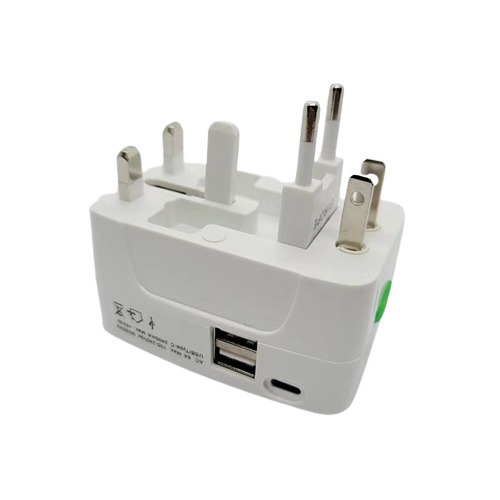 Gambar produk MAERKNON Travel Adaptor Universal AU US UK EU Type C Dual USB 2400mA - HHT200