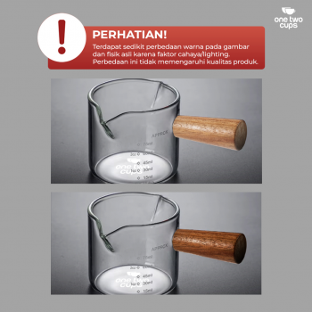 Gambar produk One Two Cups Gelas Milk Jug Pitcher Espresso Double Mouth 75ml - S08