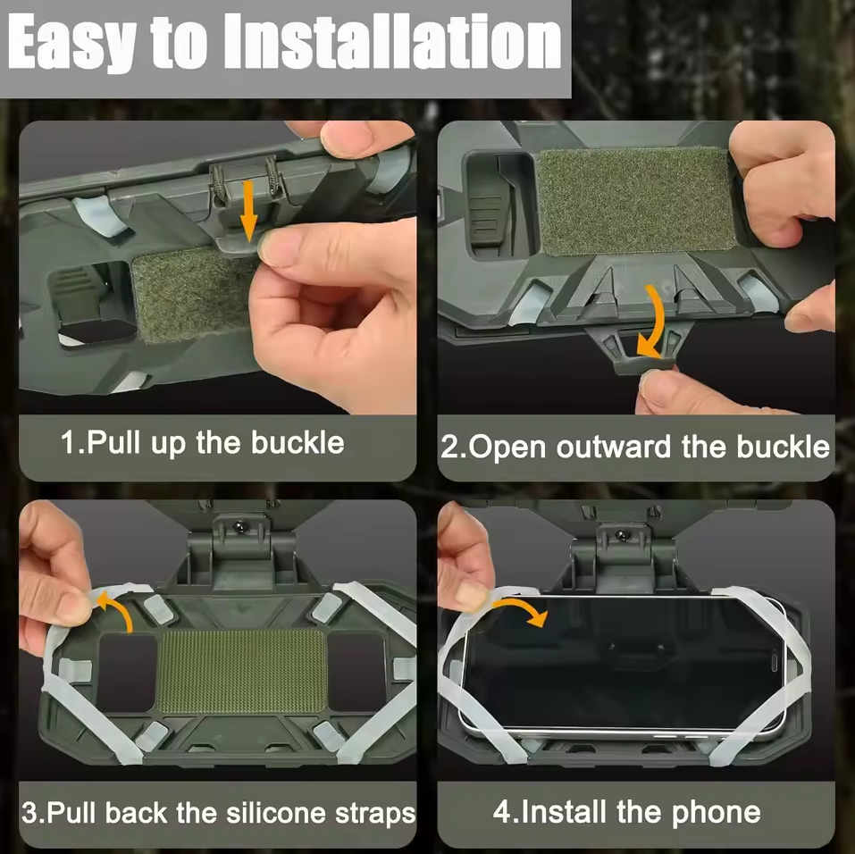 AEGIS Phone Holder Tactical Outdoor Molle Mount Universal ABS - AE-50 Gambar produk AEGIS Phone Holder Tactical Outdoor Molle Mount Universal ABS - AE-50