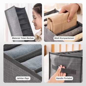 Gambar produk NUHA Kotak Sekat Pakaian Storage Drawer Divider Box 9 Grid - HS-9