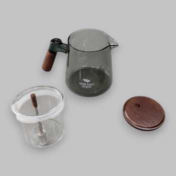 Gambar produk One Two Cups Teko Teh Kaca Saringan Tahan Panas Infuser Teapot 650ml - HP13