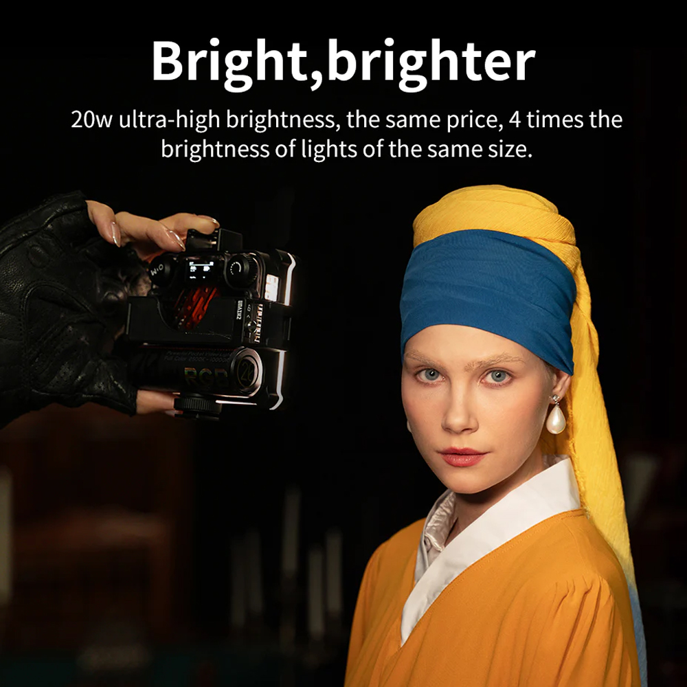 Zhiyun Lampu Studio Fotografi LED RGBW 6 Mode Magnetic Base 20W - M20C Gambar produk Zhiyun Lampu Studio Fotografi LED RGBW 6 Mode Magnetic Base 20W - M20C