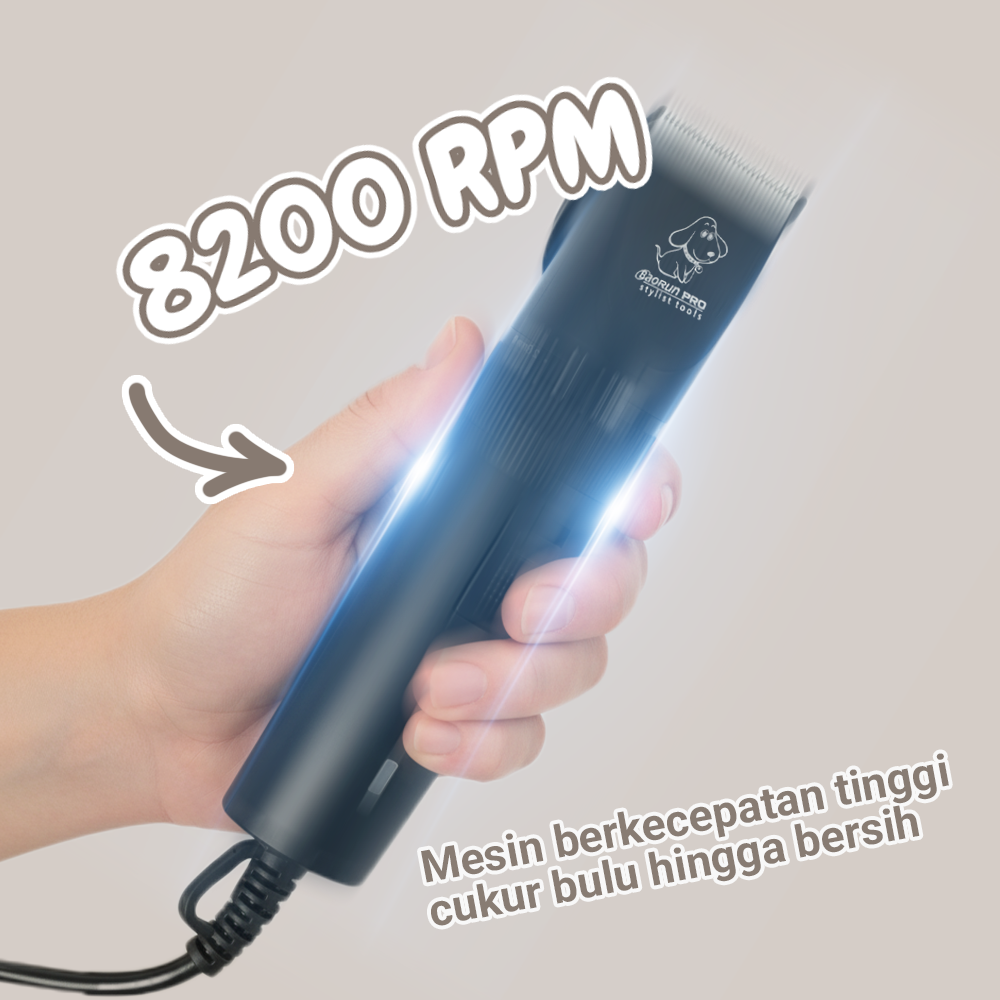 Gambar produk BaoRun PRO Alat Cukur Bulu Hewan Anjing Kucing Domba Wired 8200RPM 20W - S1