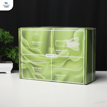 Gambar produk One Two Cups Matcha Set Kit Chawan Chasen Stand Chashaku 4 PCS - N41