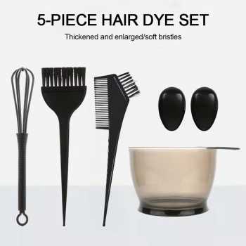 Biutte.co Hair Dye Color Brush Bowl Set 5in1 Hairdressing Accessory - ME51