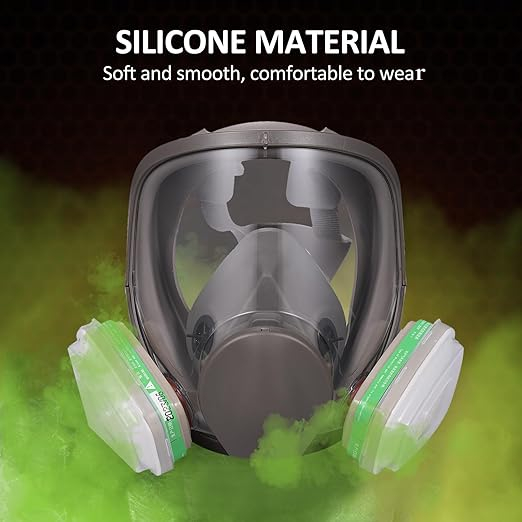 Gambar produk Safurance Masker Respirator Gas Mask Full Face 6004CN Cotton Filter - 6800 No.4