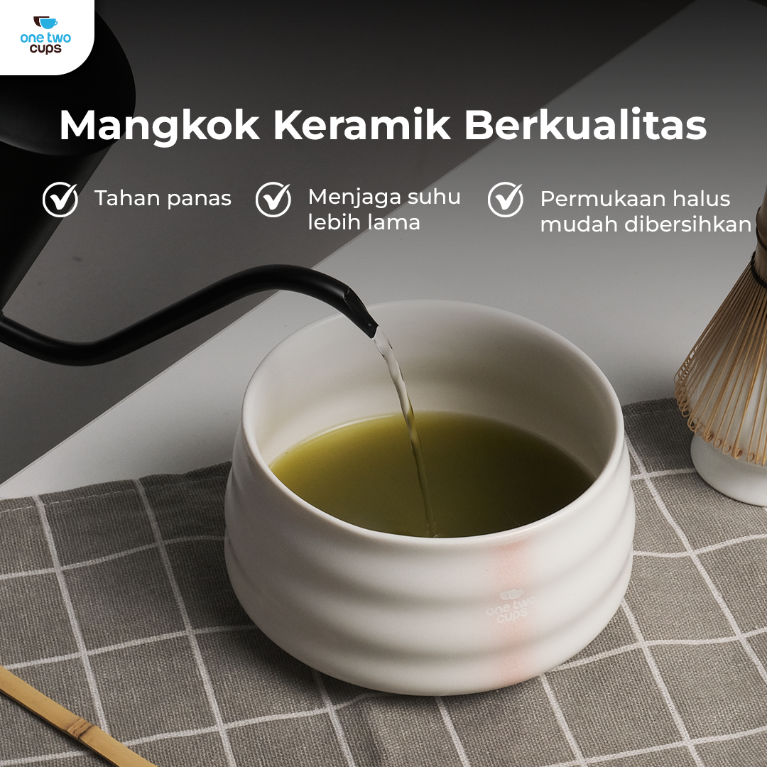 One Two Cups Matcha Set Kit Chawan Chasen Stand Chashaku 4 PCS - NA-1451 Gambar produk One Two Cups Matcha Set Kit Chawan Chasen Stand Chashaku 4 PCS - NA-1451