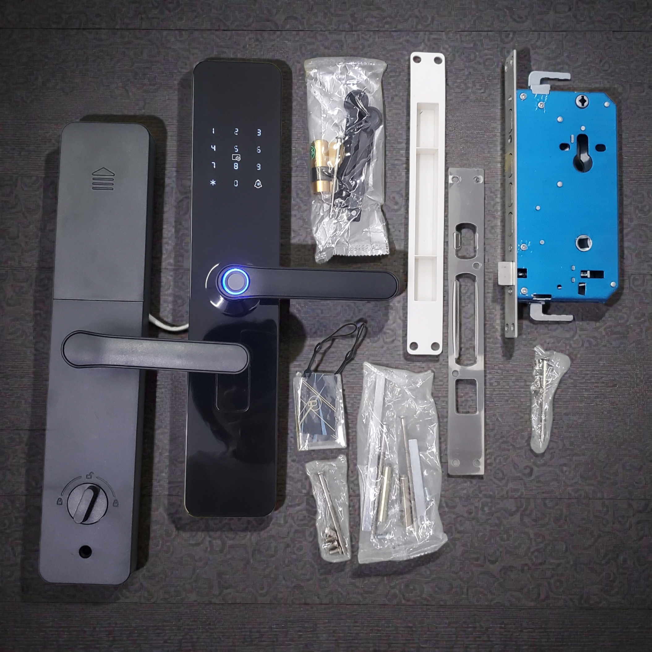 JCSMARTS Smart Door Lock Fingerprint Password Card Tuya App WiFi - K22TX Gambar produk JCSMARTS Smart Door Lock Fingerprint Password Card Tuya App WiFi - K22TX