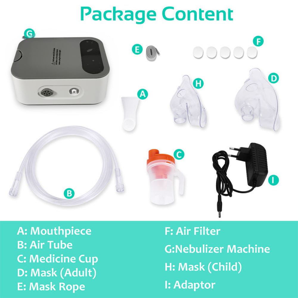 YUVNICE Alat Terapi Pernapasan Compressor Nebulizer Inhaler Atomizer - CDC-300S Gambar produk YUVNICE Alat Terapi Pernapasan Compressor Nebulizer Inhaler Atomizer - CDC-300S