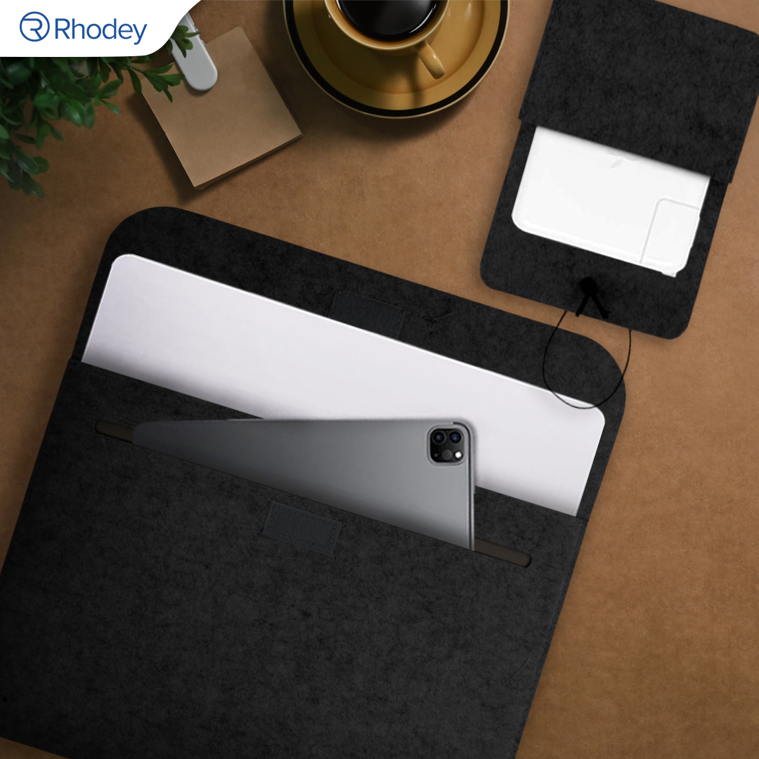 Rhodey Sleeve Case Laptop Macbook Felt with Pouch 12 Inch - AK01 Gambar produk Rhodey Sleeve Case Laptop Macbook Felt with Pouch 12 Inch - AK01