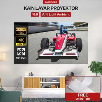 TaffSTUDIO Kain Layar Proyektor Anti-Light Ambient Screen Curtain 16:9 - L21