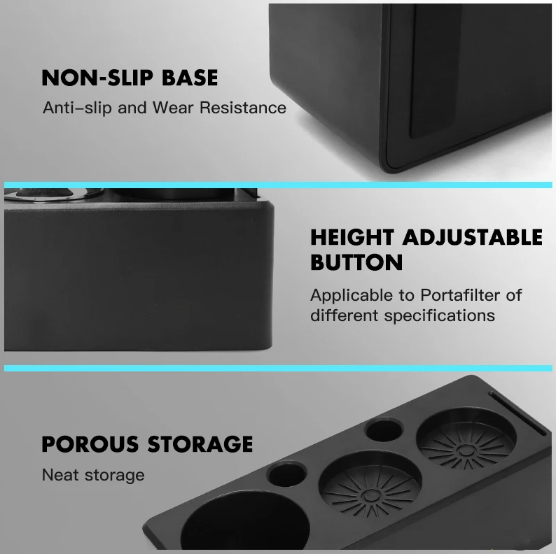 Gambar produk ALLKISSCAFE Coffee Tamper Station Espresso Portafilter 245x100x77mm - AK345